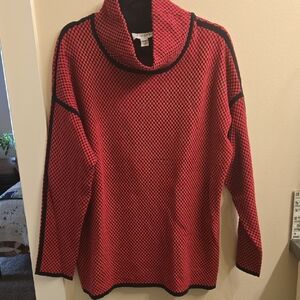 Joseph Ribkoff Hot Pink and Black Cowl Neck Sweater